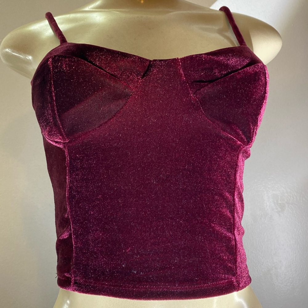 Haley & June / S / Color: Red Wine / soft stretch velvet fabric